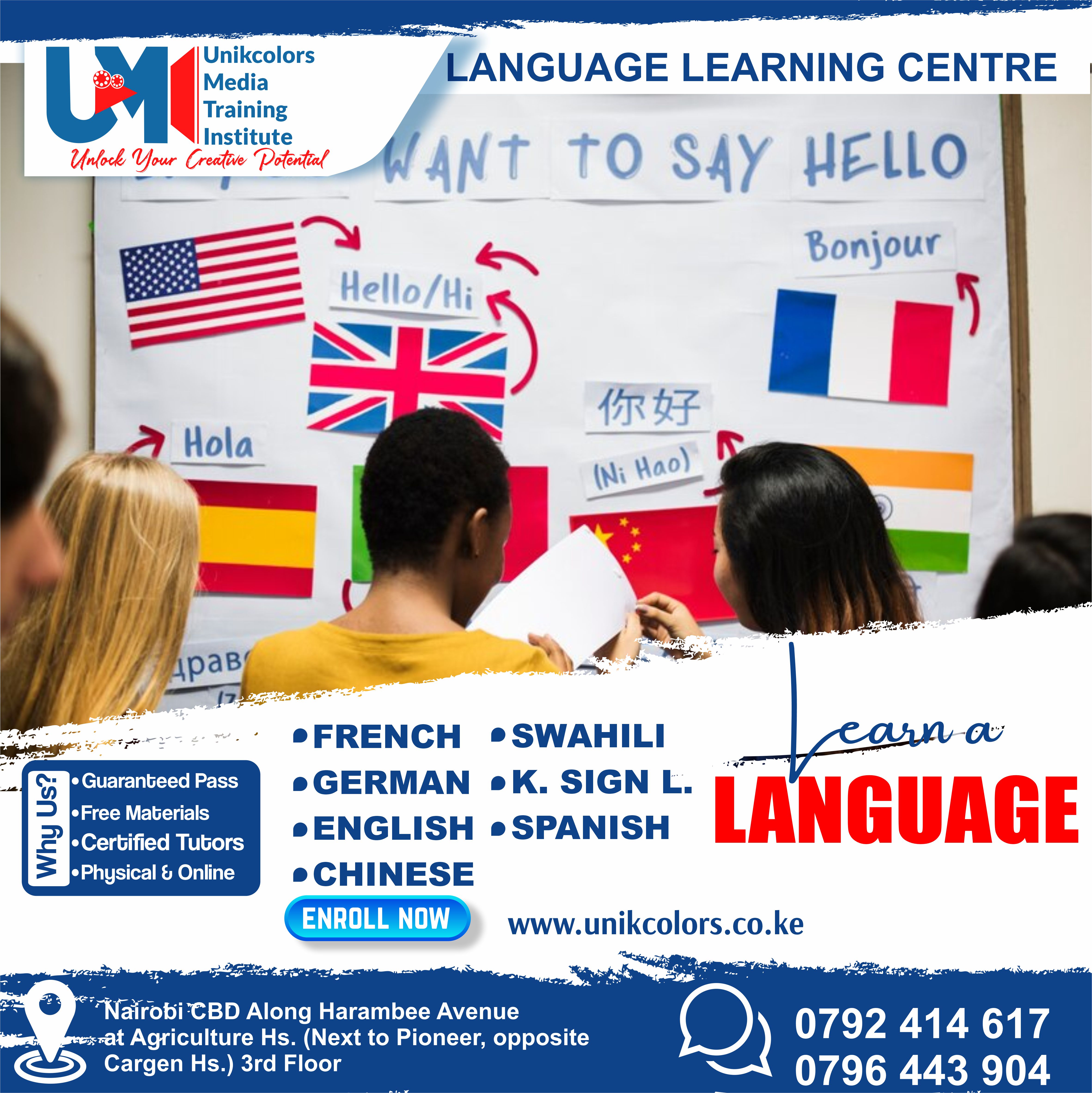 LANGUAGE TRAINING CENTRE - GERMAN | ENGLISH | FRENCH | CHINESE | SPANISH | SWAHILI | KENYA SIGN LANG